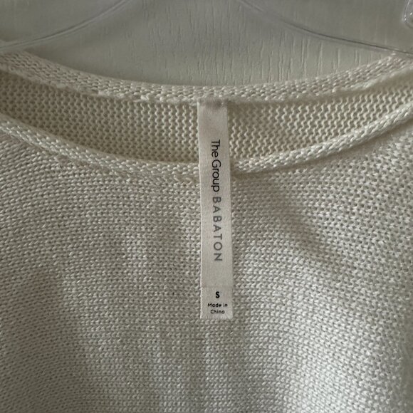 The Group by Babaton white cotton cropped sweater - Picture 4 of 6